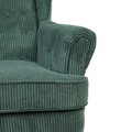Fotoliu Fossby Faso, Homla, 86x85x108 cm, lemn/catifea din poliester, verde