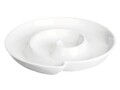 Platou servire aperitive, Spiral Hors-D'oeuvres-Dish, Excelsa, 18 cm, portelan, alb