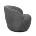 Fotoliu pivotant Svingen, Homla, 77x65.5x69 cm, MDF/poliester, gri
