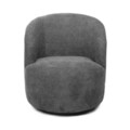 Fotoliu pivotant Svingen, Homla, 77x65.5x69 cm, MDF/poliester, gri
