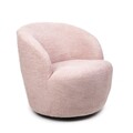 Fotoliu pivotant Svingen, Homla, 77x65.5x69 cm, MDF/poliester, roz