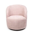 Fotoliu pivotant Svingen, Homla, 77x65.5x69 cm, MDF/poliester, roz