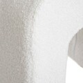 Taburet Hugill, Homla, 40x40x40 cm, MDF/tesatura teddy boucle, ecru