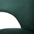 Scaun Tercio, Homla, 55x47x77 cm, metal/catifea din poliester, verde