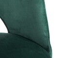 Scaun Tercio, Homla, 55x47x77 cm, metal/catifea din poliester, verde