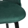 Scaun Tercio, Homla, 55x47x77 cm, metal/catifea din poliester, verde