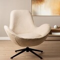 Fotoliu Lunaire, Homla, 86x76x87 cm, metal/poliester Teddy Boucle, bej