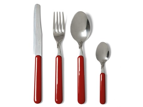 Set tacamuri 24 piese, Fashion, Excelsa, inox, rosu