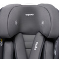 Scaun auto cu isofix, I-Size, U-grow, 76-150 cm, 52.3x45.3x69 cm, poliester, gri