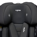 Scaun auto cu isofix, I-Size, U-grow, 76-150 cm, 52.3x45.3x69 cm, poliester, negru