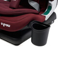 Scaun auto cu isofix, I-Size, U-grow, 76-150 cm, 52.3x45.3x69 cm, poliester, rosu