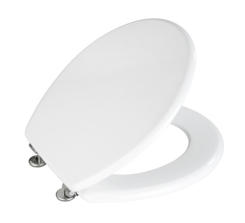 Capac de toaleta Prima, Wenko, 37x41 cm, MDF/inox, alb