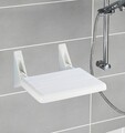 Scaun de dus rabatabil Secura, Wenko, 35x36x19 cm, aluminiu/ABS, alb