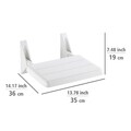 Scaun de dus rabatabil Secura, Wenko, 35x36x19 cm, aluminiu/ABS, alb