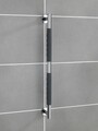 Maner de siguranta pentru baie Secura, Wenko, 65.5x9x5 cm, inox/silicon, antracit/argintiu lucios