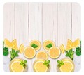 Protectie perete bucatarie Lemons, Wenko, 56x50x0.5 cm, sticla/silicon, multicolor