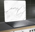 Protectie perete bucatarie Marble, Wenko, 56x50x0.5 cm, sticla/silicon, multicolor