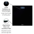 Cantar de baie LCD, Wenko, 28x28x2.2 cm, sticla/ABS, negru