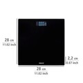 Cantar de baie LCD, Wenko, 28x28x2.2 cm, sticla/ABS, negru