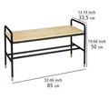 Pantofar Loft, Wenko, 85x33.5x50 cm, metal/bambus, negru/natur