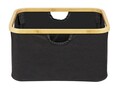 Cos pentru rufe Ecori, Wenko, 40x33x21.5 cm, bambus/poliester/polietilena, natur/negru