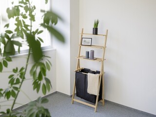 57.5x35x152 cm, Negru;Natur, Cos rufe