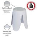 Scaunel pentru baie Comiso, Wenko, 44.5x46 cm, plastic/poliuretan, alb