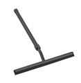 Racleta pentru baie cu maner telescopic Telescopic, Wenko, 26x3x37-59 cm, inox/cauciuc, negru