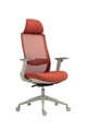 Scaun de birou ergonomic, Bedora Ergo, textil/mesh, rosu caramiziu