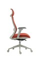 Scaun de birou ergonomic, Bedora Ergo, textil/mesh, rosu caramiziu