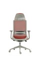 Scaun de birou ergonomic, Bedora Ergo, textil/mesh, rosu caramiziu