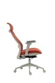 Scaun de birou ergonomic, Bedora Ergo, textil/mesh, rosu caramiziu