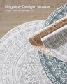 Covor antiderapant Songmics Boho, D120 cm, lavabil la masina, poliester, gri dove