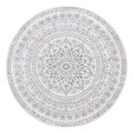 Covor antiderapant Songmics Boho, D160 cm, lavabil la masina, poliester, gri dove