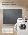Covor antiderapant Songmics Area, 120x170 cm, lavabil la masina, poliester, gri dove