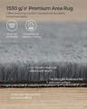 Covor antiderapant Songmics Area, 120x170 cm, lavabil la masina, poliester, gri dove