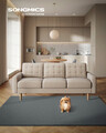 Covor antiderapant Songmics Area, 160x230 cm, lavabil la masina, poliester, gri dove