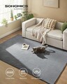 Covor antiderapant Songmics Area, 160x230 cm, lavabil la masina, poliester, gri dove