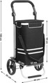 Carucior de cumparaturi 35L, Songmics, compartiment termoizolant, multifunctional, max 25 kg, 44x35x100 cm, poliester 600D/aluminiu, negru