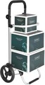 Carucior de cumparaturi 35L, Songmics, compartiment termoizolant, multifunctional, max 25 kg, 44x35x100 cm, poliester 600D/aluminiu, negru