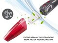 Aspirator vertical Cyclonic, Beper, 600W, 24.5x13.5x109 cm, ABS/aluminiu, rosu/gri