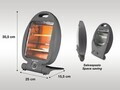 Aeroterma Beper, 25x15.5x35.5 cm, 800W, ABS, gri