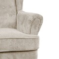 Fotoliu Fossby Faso, Homla, 86x85x108 cm, lemn/catifea din poliester, bej