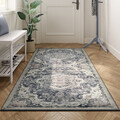 Covor antiderapant Songmics Vintage, 80x150 cm, lavabil la masina, poliester, gri dove