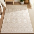 Covor antiderapant Songmics Boho, 120x170 cm, lavabil la masina, poliester, cappuccino