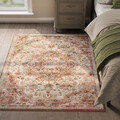 Covor antiderapant Songmics Vintage, 120x170 cm, lavabil la masina, poliester, cappuccino