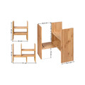 Organizator multifunctional DIY, Songmics, reglabil in 3 pozitii, 64.7x15x40 cm, bambus, maro