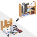 Organizator multifunctional DIY, Songmics, reglabil in 3 pozitii, 64.7x15x40 cm, bambus, maro