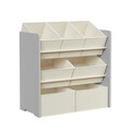 Organizator jucarii / mobilier camera copilului Songmics, 7 compartimente, 62.5x29.5x60 cm, gri dove