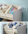Organizator jucarii / mobilier camera copilului Songmics, 7 compartimente, 62.5x29.5x60 cm, gri dove